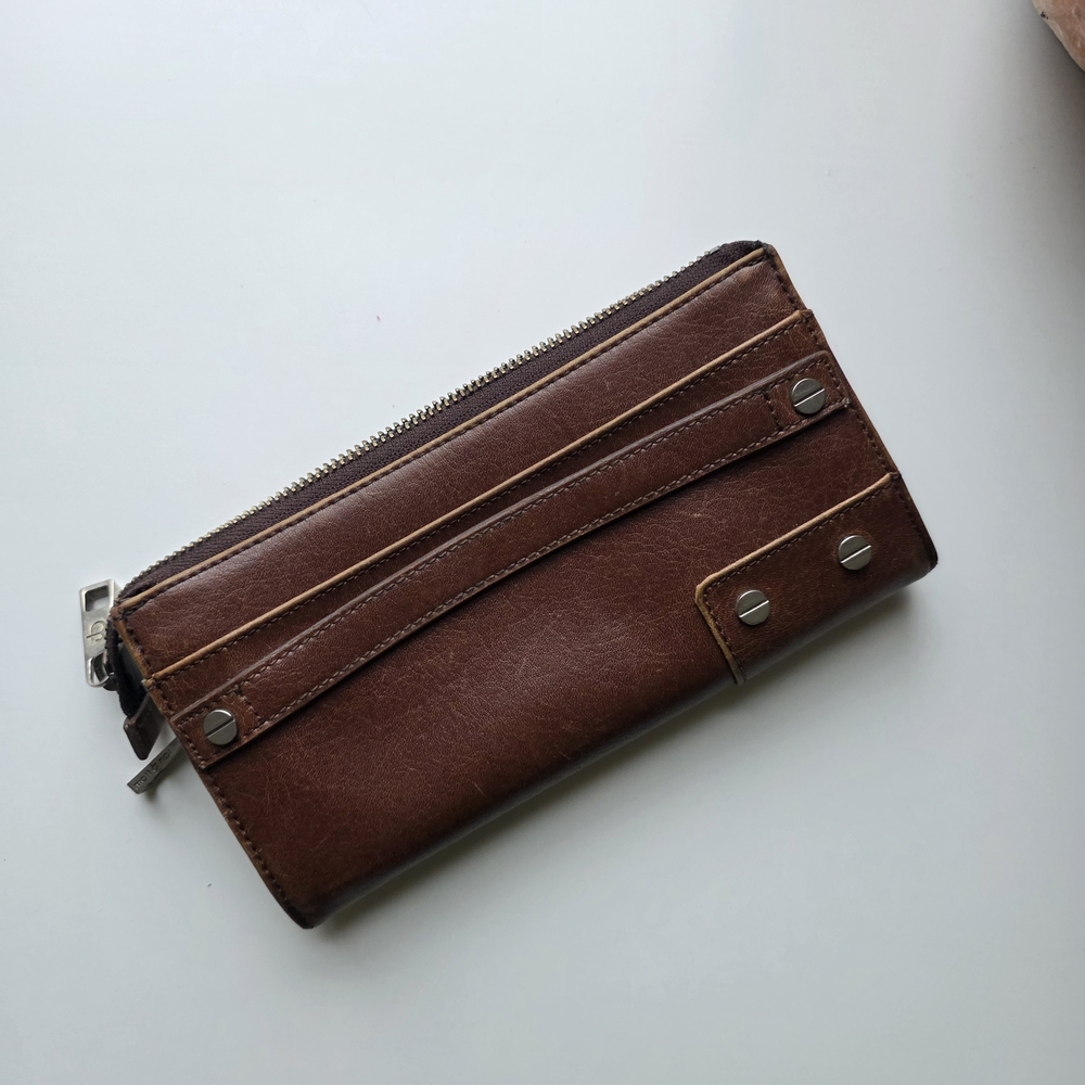 Matt & Nat Brown Leather Zip Wallet